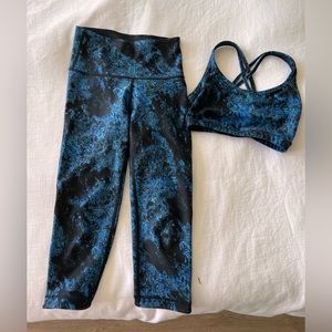 Bandier X Tone It Up reversible leggings and matching sports bra